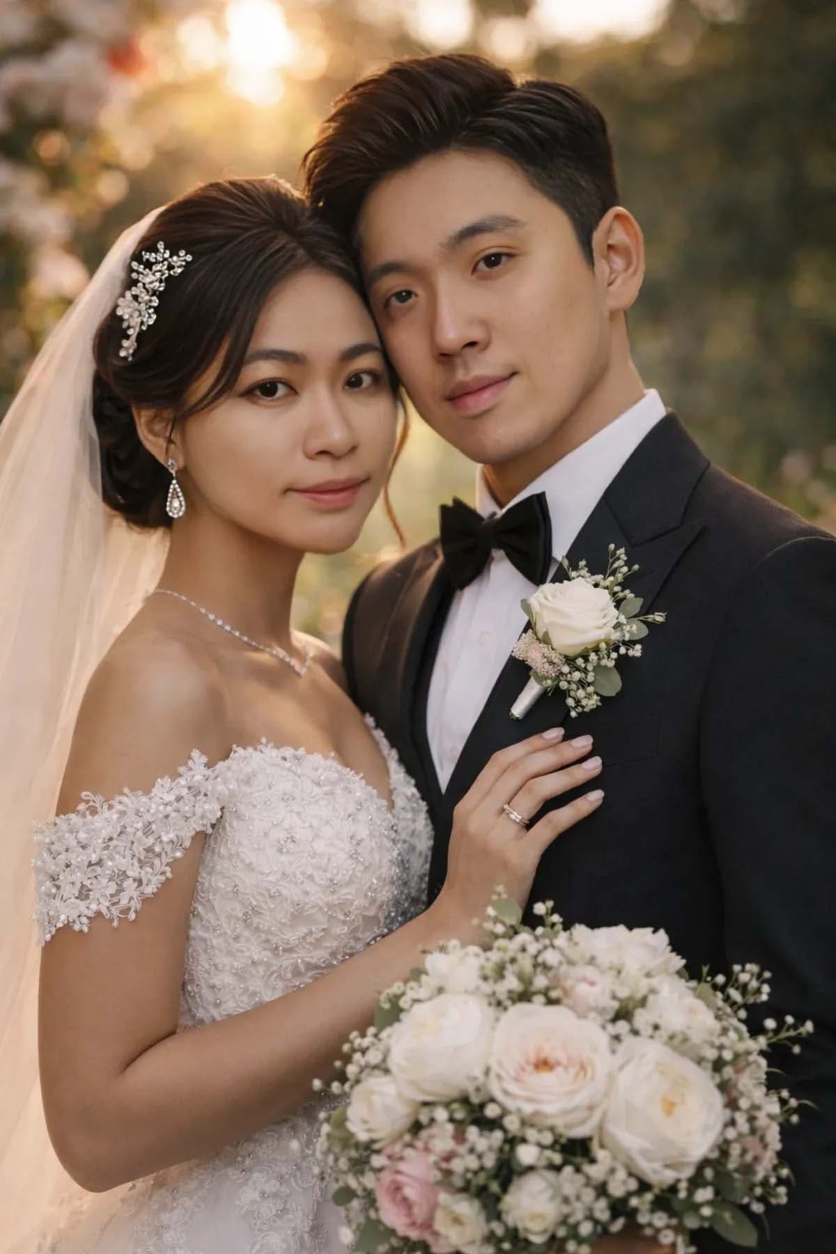 活動拍貼機拍出的新人婚紗肖像